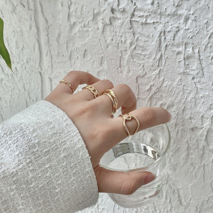 楽天市場】5点リングセット セット シルバー ゴールド 金 銀 ring 