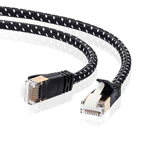 TTvC CAT7׌abVLANP[u (1m) 10Gbps/600MHz RJ45 c܂h~ ubN&zCg KB-T7