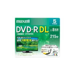 maxell �^��p DVD-R DL �W��215�� 8�{�� CPRM �v�����^�u���z���C�g 5���p�b�N DRD215WPE.5S