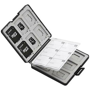�G���R�� �������J�[�h�P�[�X SD �P�[�X �v���X�`�b�N SD12�� + microSD12�����[ �u���b�N CMC-SDCPP24BK