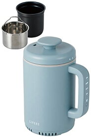 エレコム IH炊飯器 小型 1合炊き コンパクト設計 低糖質モード 一合厚釜採用 ひとり暮らし用 ケトルサイズ LiFERE ブルー HAC-R