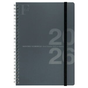 �L���N�g�E �蒠 2026�N 2025�N10���n�܂� FOBCOOP A5 W�����O�Ԃ��^�C�v �}���X���[ �� PBF57K26