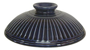 萬古焼 銀峯陶器 菊花 ごはん土鍋用 上ふた(外ふた) 上蓋(外蓋)のみ (2合炊き用 瑠璃釉) ブルー