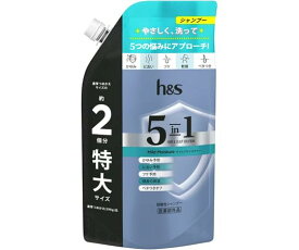 P&G エイチアンドエス 5in1 マイルドモイスチャー シャンプー つめかえ用 特大サイズ (560g) 詰め替え用 h＆s　医薬部外品　P＆