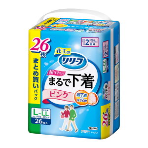 リリーフ パンツタイプ まるで下着 2回分 ピンク L26枚 大人用おむつ