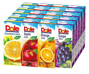 Dole Dole果汁100% 200ml 4種×5本アソートセット 20本セット