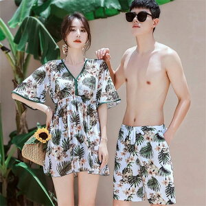ビーチウェア スイムウエア 着痩せ 露出控えめ 夏 新婚旅行 海外旅行 蜜月 ハネムーン 温泉 男女 みずぎ サーフパンツ チパンツ