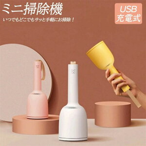 全3色 スリム おしゃれ ハンディ かわいい 卓上クリーナー ミニクリーナー 卓上掃除機 小さい 毛玉取り USB充電 ードレス掃除機