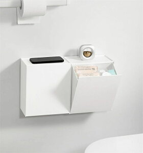 シンプル おしゃれ グレー ホワイト 小物入れ キッチン 玄関 フラップ式 壁面収納 蓋付き 小さい ゴミ箱 小物入れ 玄関 クス