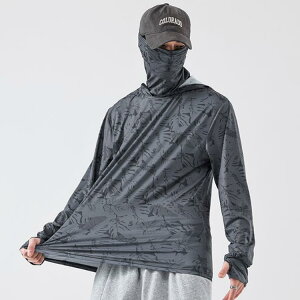 紫外線対 冷感 メンズ uv ラッシュガード ラッシュガード フェイスカバー型 春 おしゃれ 長袖 uvカット パーカー パーカー 速乾