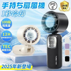 長時間 冷感 クーラー USB 手持ち 携帯扇風機 100段階風量 冷却プレート ハンディファン 小型 扇風機 【正規品】2025年最新