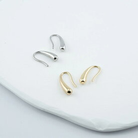 ピアス しずく フックピアス ドロップ 大人 おしゃれ 上品 ギフト シルバー ゴールド 揺れる プレゼント 母の日 キャッチレス 引っ掛ける 小さい シンプル 小ぶり ペア 耳に沿う ぶらさがりしずく型 雫 シンプル 彼女 mrspi-14