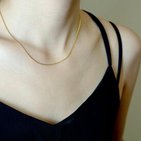 ネックレス（金属アレルギー対応）サージカルステンレス ゴールド シンプル ギフト プレゼント 人気 オフィス レディース つけっぱなし ペア スポーツ 温泉 316L ノンアレルギー 大人 華奢 海 ステンレス 金属アレルギー mrsne-05