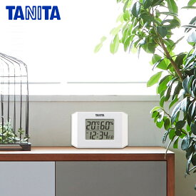 タニタ デジタル 温湿度計 ホワイト TT574WH | 置時計 デジタルクロック 置き時計 デジタル時計 温度計 湿度計 おしゃれ シンプル コンパクト 小型 TANITA