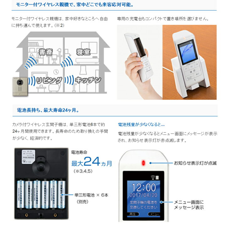 楽天市場】☆工事不要☆アイホン ワイヤレステレビドアホン WL11［送料 