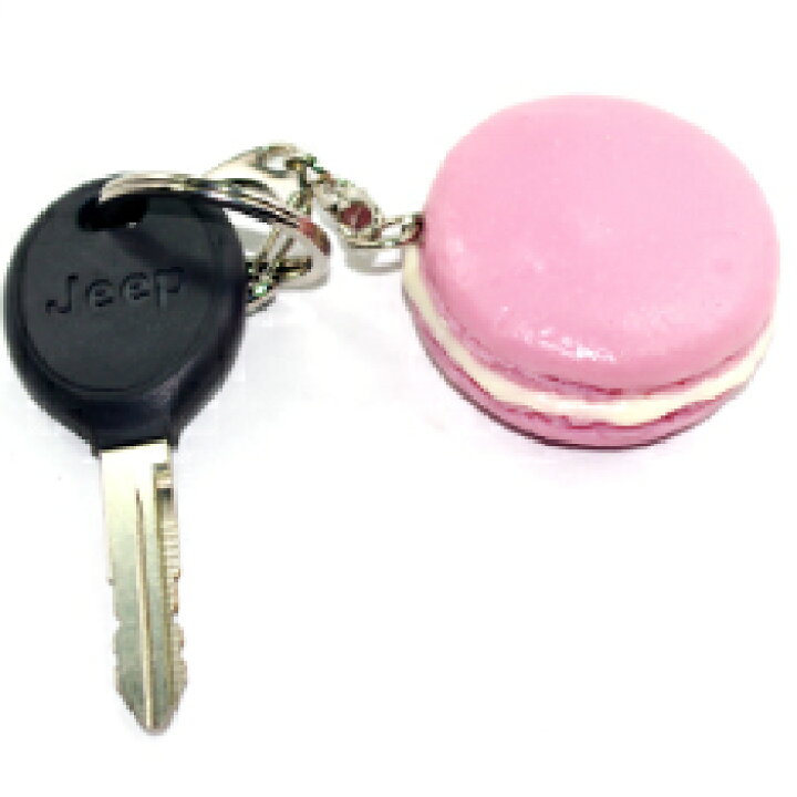 楽天市場 食べちゃいそうな マカロン 食品サンプルキーホルダー ストラップ かわいい 手作り リアル食品サンプル ココナッツ