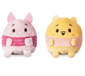 Disney(ディズニー)Winnie the Pooh and Piglet Ufufy Plush Set - Mini 2 1/2''くまプーさん＆ピグレットぬいぐるみセット 6.3cm