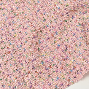 ツイード スパンコール入りファンシーツイード 生地 中国 バッグ 生地幅150cm 50cm単位 切り売り 母の日 ツイード生地 カット販売 ハンドメイド 手芸 裁縫 布 布地 スカート ワンピース バッグ