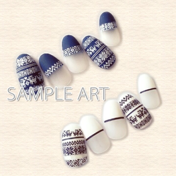 楽天市場 ノルディック柄ネイルシール 1枚 カウチン セーター ニットネイル ジェルネイル 北欧風 Cocoro Nail 楽天市場店