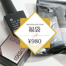 2025年 【980円福袋】マグネット福袋 クリアカラー マグネット トップジェル カラージェル　ネイル福袋 ハッピーバッグ ネイル福袋 ジェルネイル