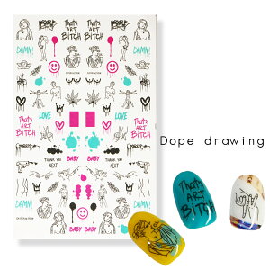 DOPE DRAWING ウォーターネイルシール 水転写 極薄 繊細ライン