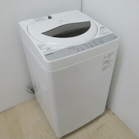 TOSHIBA (東芝) 全自動電気洗濯機 AW-5G6 5.0kg 2018年製 グランホワイト 簡易乾燥機能付 一人暮らし 洗浄・除菌済み