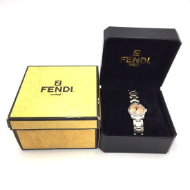 FENDI (フェンディ) 腕時計 FENDI　レディースウォッチ　210L　ピンクゴールド×シルバー　クオォーツ 美品【中古】