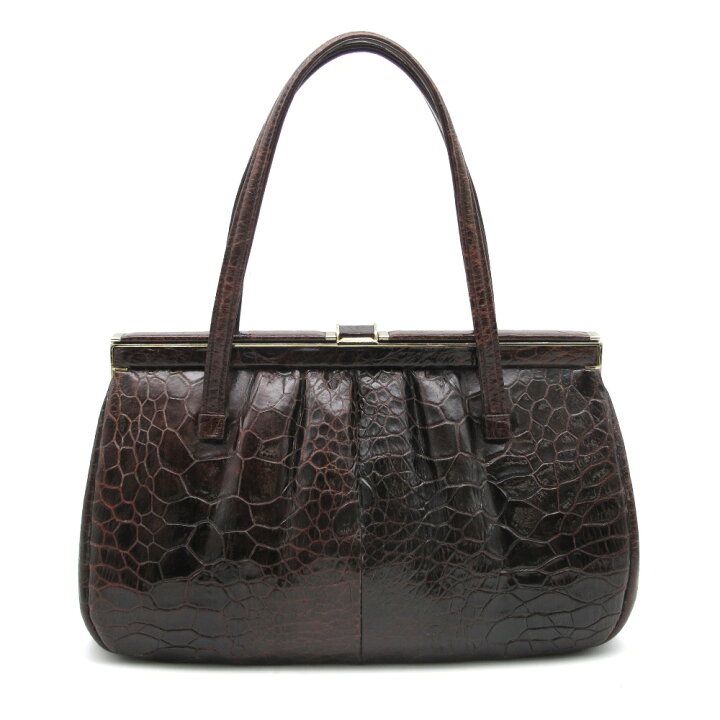 楽天市場】東京 井上 亀革 タートルスキン ハンドバッグ がま口 口金  