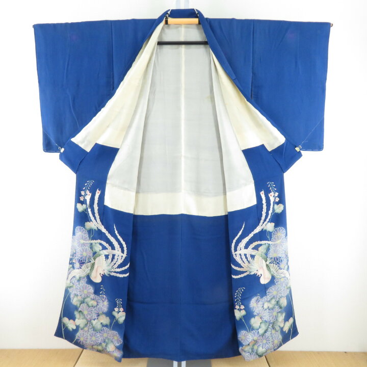 楽天市場】色留袖 アンティーク 昔きもの 袷 広衿 一つ紋 正絹 箔 鳳凰  
