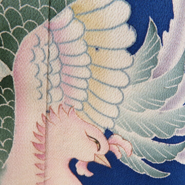 楽天市場】色留袖 アンティーク 昔きもの 袷 広衿 一つ紋 正絹 箔 鳳凰  