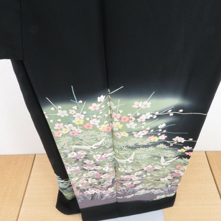 楽天市場】本加賀友禅 黒留袖 小田美知代 鶴に四季花文様 正絹 袷 広衿 