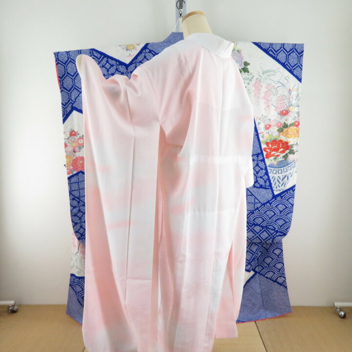 正絹 振り袖 襦袢付き 袷 和服 成人式 卒業式 振袖 中古 一式セット 