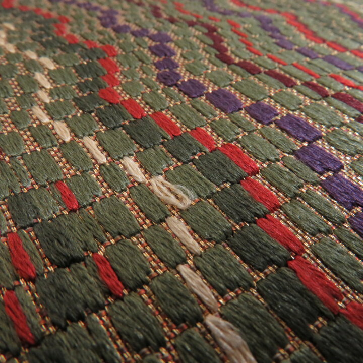 楽天市場】袋帯 市松紋様 金糸 ゴールドxオレンジ色 六通柄 正絹  