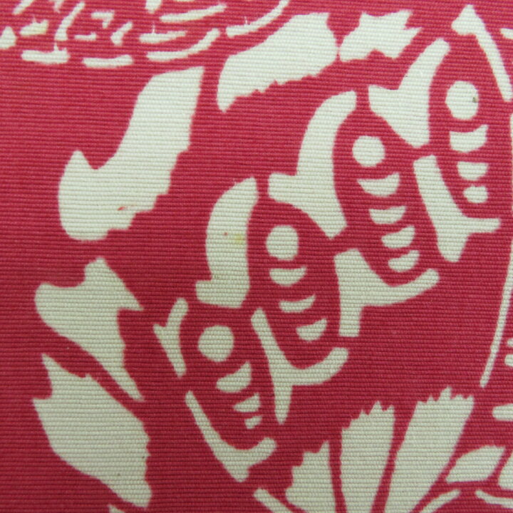 楽天市場】名古屋帯 作家物 木綿 型染め 丸に揚羽蝶紋 赤ピンクx白 