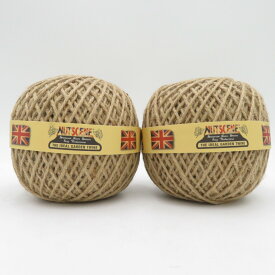 毛糸 麻紐 NUTSCENE ナッツシーン 2玉セット ジュート ミディアムボール 130m ナチュラル イギリス製 サマーヤーン 春夏 未使用品【中古】