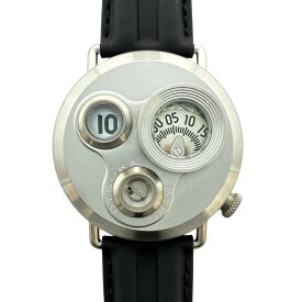 大塚ローテック 7.5号 No.7.5 40mm ジャンピングアワー ステンレス レザーストラップ 自動巻き メンズ 腕時計【中古】