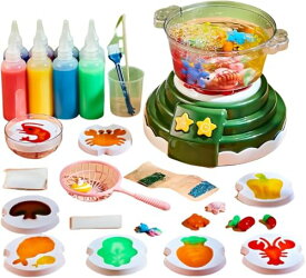 子供用鍋調理おもちゃ、絶妙な子供用鍋メーカー調理おもちゃ安全シミュレーションポータブル用ごっこ遊びバブルエジソン ぷにょぷにょクッキングプニョプニョクッキング(8個セット8顔料 ピンク)