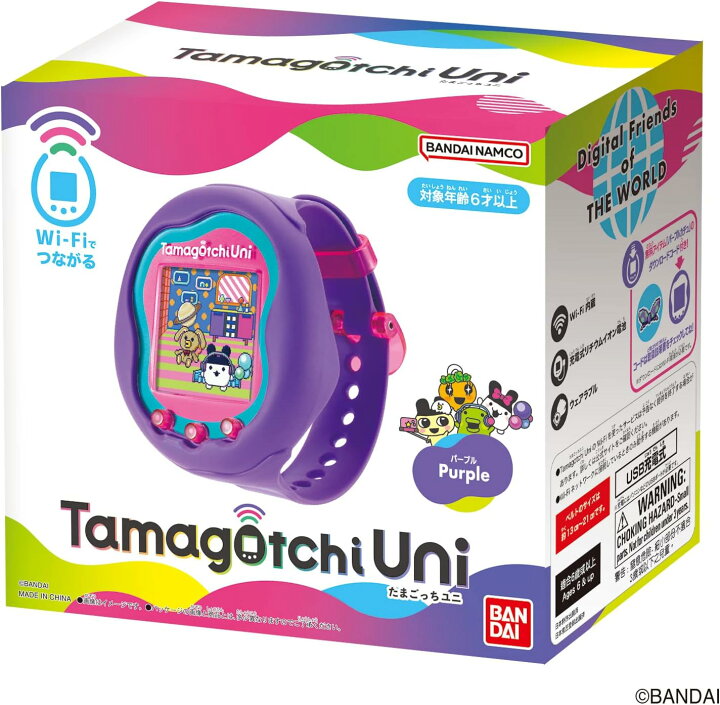 楽天市場】バンダイ Tamagotchi Uni パープル Wi-Fi 対象年齢 6才以上 