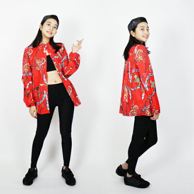 楽天市場 ダンス衣装 トップス ヒップホップ シャツ チェーン柄 白 紫 赤 黄色 Cqte 01 ダンス 衣装 派手 ブラウス ジャズ Hiphop 発表会 ジュニア ガールズ レディース 大人 ダンス服 ストリート スカーフ柄 バブリー 韓国 ダンススタイル Cocos