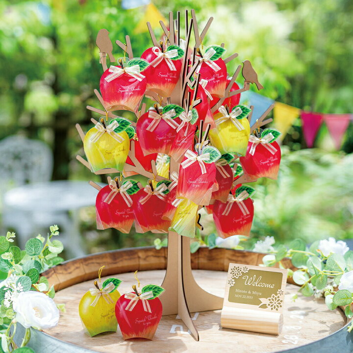 楽天市場 りんごの木 30個セット セット プチギフト 結婚式 ウェディング おしゃれ 退職 敬老会 敬老の日 可愛い ホワイトデー 景品 卒業 卒園 0円以下 名入れ 内祝 送賓 お見送り お礼 お返し 送料無料 プチプチ ココサブ 楽天市場店