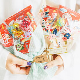 【14日まで!80円OFFクーポン配布中】 プチギフト お菓子ブーケ 10個セット キャンディ お菓子 詰め合わせ ブーケ 発表会 500円 300円 退職 大量 個包装 結婚式 卒園 卒業 職場 クリスマス お正月 お年賀 2026年 お礼 プレゼント おしゃれ ありがとう 産休 挨拶 子供 ココサブ