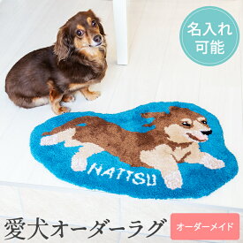 【14日まで!80円OFFクーポン配布中】 【2024年10月30日新発売！】愛犬オーダーラグ タフティング 愛犬マット オリジナル 名入れ いぬ 愛犬健康手帳 犬 オーダーメイド 手作り カーペット じゅうたん