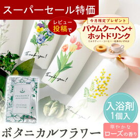 【9/4-11限定★最大P10倍+150円クーポン】 プチギフト 入浴剤 ボタニカルフラワー 1個から 500円 300円 退職 大量 個包装 結婚式 職場 卒園 卒業 母の日 父の日 センスのいい お礼 ありがとう ギフト ばらまき 産休 挨拶 子供 お世話になりました ココサブ