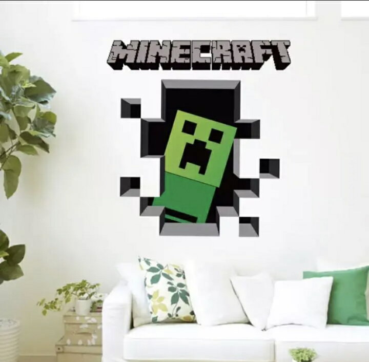 マーケティング シール ウォールステッカー マインクラフト クリーパー 壁紙 大型 エンダーマン インテリア グッズ Rurrenabaque Gob Bo