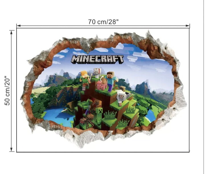 楽天市場 マインクラフト ウォールステッカー 壁シール ステッカー 壁紙 Cocosmile