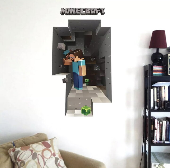 楽天市場 マインクラフト スティーブ ウォールステッカー 壁シール ステッカー 壁紙 Cocosmile