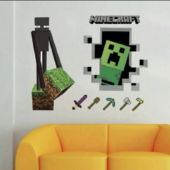 楽天市場 マインクラフト エンダーマン クリーパー ウォールステッカー 壁シール ステッカー 壁紙 Cocosmile