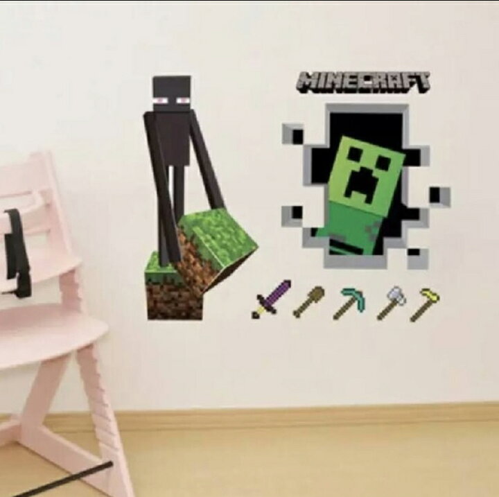 楽天市場 マインクラフト エンダーマン クリーパー ウォールステッカー 壁シール ステッカー 壁紙 Cocosmile
