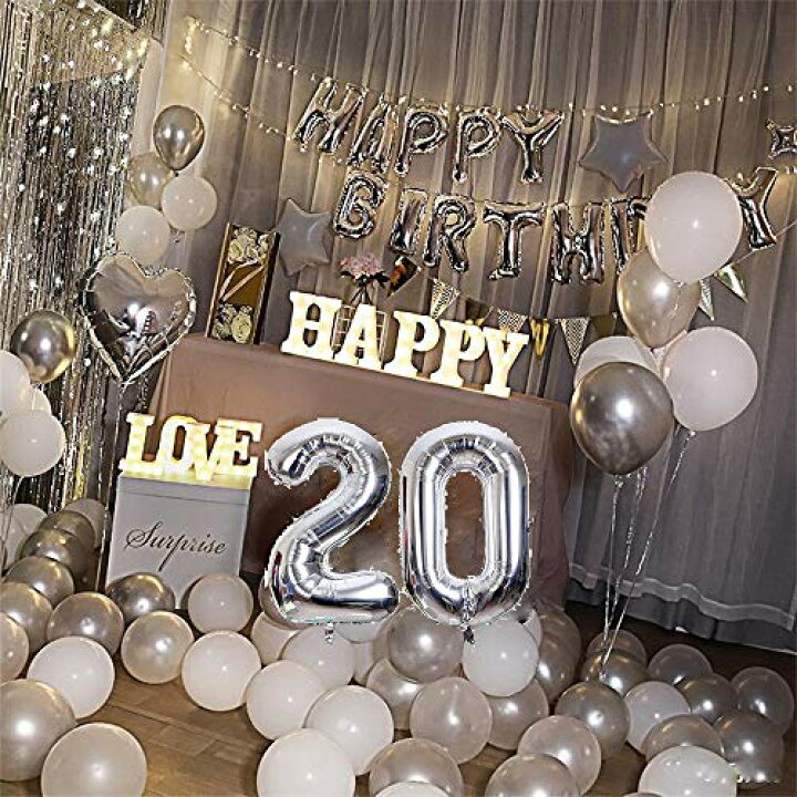 楽天市場 Anglam 68枚 男の子 歳 誕生日 飾り付け セット 数字バルーン 組み合わせ Happy Birthday バナー ブルー シルバー 風船 誕生日 デコレーション Cocosmile