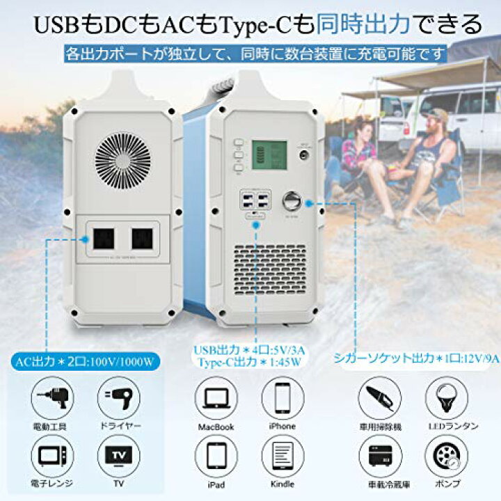 楽天市場 Maxoak 2400wh ポータブル電源 純正弦波 扇風機 冷蔵庫 エアコンなどの夏用家電に対応可 Usbもdcもacもtype Cも同時出力でき Pse認証済 車中泊 キャンピングカー 災害用 電動工具 停電 熱中症対策 Cocosmile